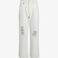 AllSaints April Destroy Straight-leg Mid-rise Denim Jeans