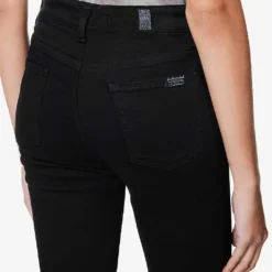 7 For All Mankind Aubrey Slim-fit High-rise Stretch-denim Jeans -Default Template 2 R04009793 BLACK ALT05