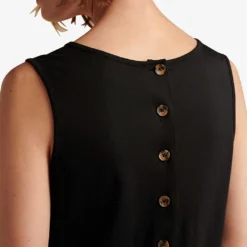 Button-fastened Relaxed-fit Cotton-blend Playsuit -Default Template 2 R04010733 BLACK ALT04