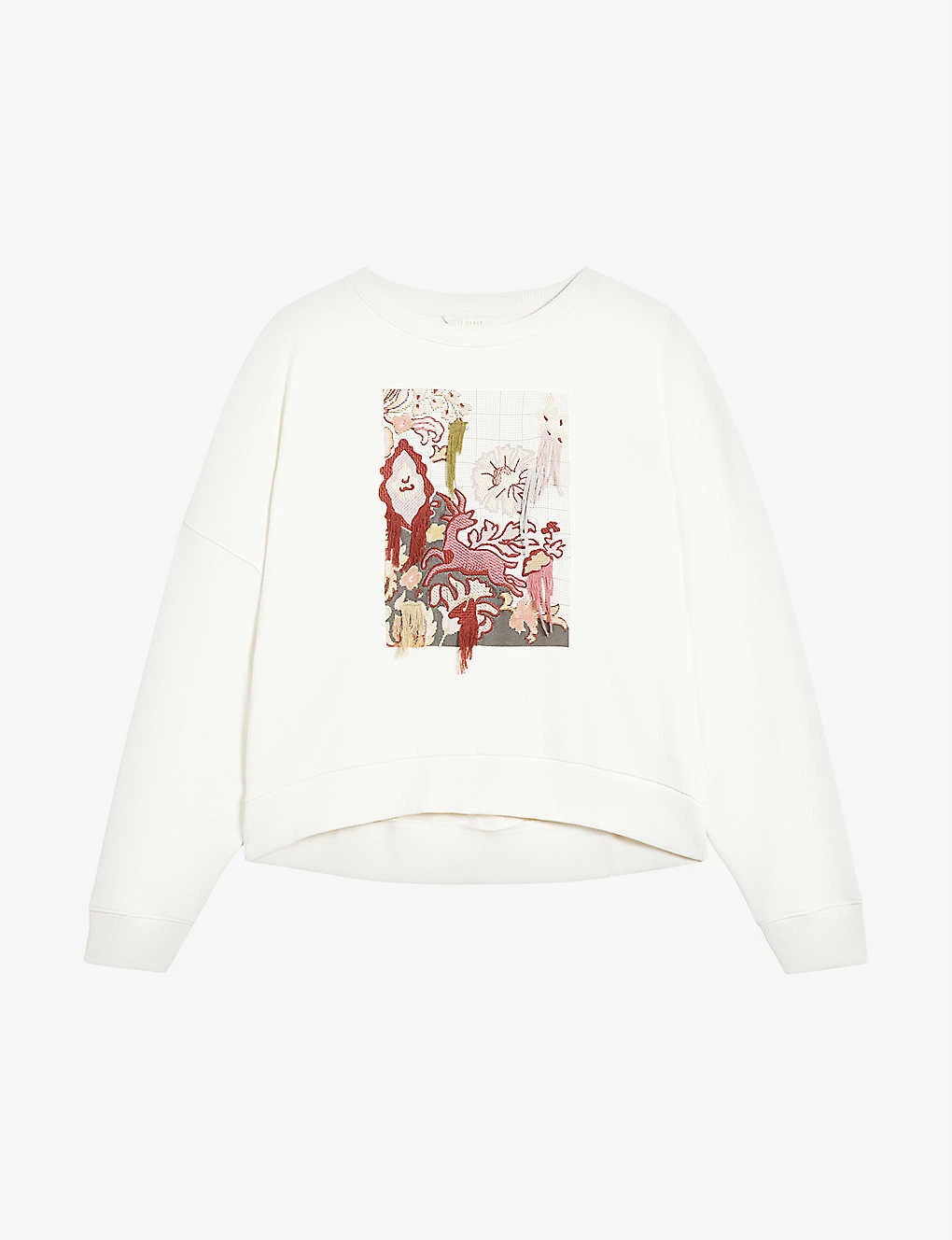 Ted Baker Printty Deer-embroidery Cotton Sweatshirt 3 Ted Baker Printty Deer-embroidery Cotton Sweatshirt