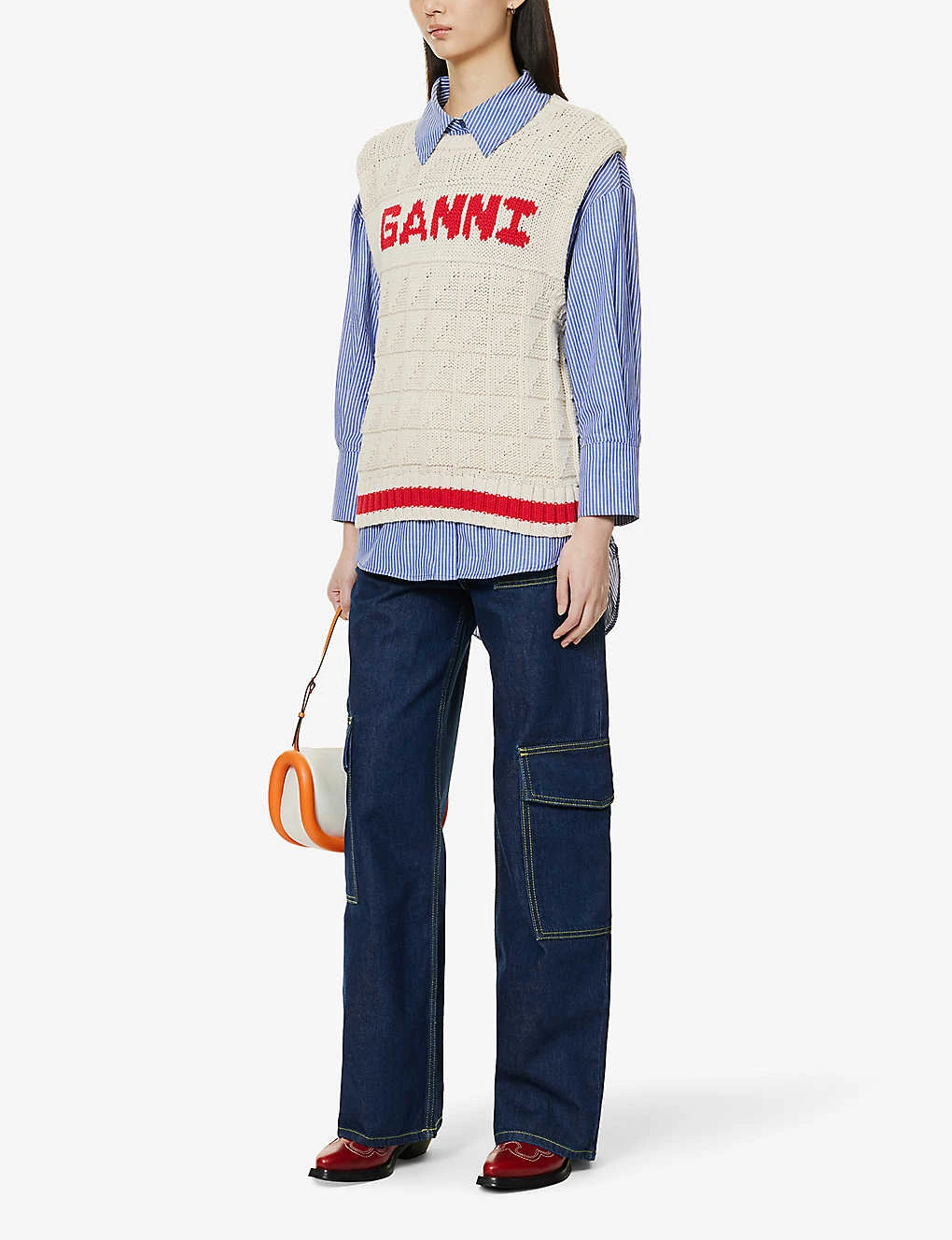 Ganni Wide-leg Mid-rise Organic-cotton Jeans 4 Ganni Wide-leg Mid-rise Organic-cotton Jeans - Image 2