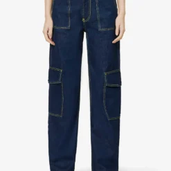 Ganni Wide-leg Mid-rise Organic-cotton Jeans 10 Ganni Wide-leg Mid-rise Organic-cotton Jeans -Default Template 2 R04057959 RINSE ALT02