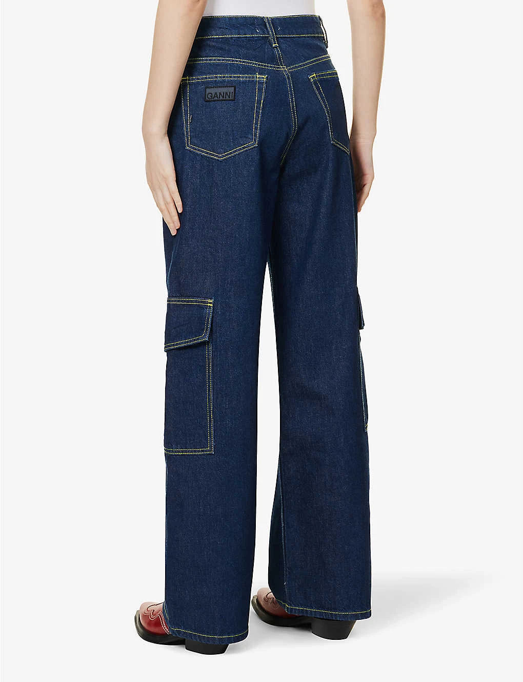 Ganni Wide-leg Mid-rise Organic-cotton Jeans 6 Ganni Wide-leg Mid-rise Organic-cotton Jeans - Image 4