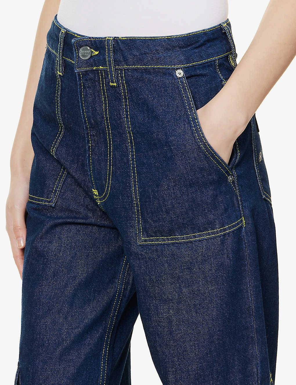 Ganni Wide-leg Mid-rise Organic-cotton Jeans 8 Ganni Wide-leg Mid-rise Organic-cotton Jeans - Image 6