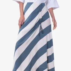 Gracy Striped Woven Midi Skirt -Default Template 2 R04061017 MYRTLESTRIPE ALT02
