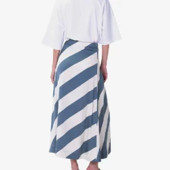 Gracy Striped Woven Midi Skirt -Default Template 2 R04061017 MYRTLESTRIPE ALT03