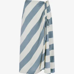 Gracy Striped Woven Midi Skirt