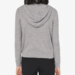 Ikks Hooded Long-sleeved Cashmere Hoody 10 Ikks Hooded Long-sleeved Cashmere Hoody -Default Template 2 R04063137 MOUSEGREY ALT03