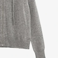 Ikks Hooded Long-sleeved Cashmere Hoody 11 Ikks Hooded Long-sleeved Cashmere Hoody -Default Template 2 R04063137 MOUSEGREY ALT04