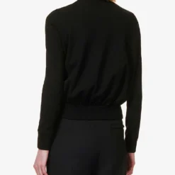 Bottega Veneta Turtleneck Brand-embroidered Wool-blend Jumper -Default Template 2 R04064609 BLACK ALT03