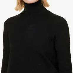 Bottega Veneta Turtleneck Brand-embroidered Wool-blend Jumper -Default Template 2 R04064609 BLACK ALT04