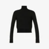Bottega Veneta Turtleneck Brand-embroidered Wool-blend Jumper -Default Template 2 R04064609 BLACK M