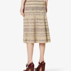 Simona Space-dye Cotton-blend Knitted Midi Skirt -Default Template 2 R04068499 DAFFODILSPACEDYE ALT03