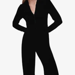 Whistles V-neckline Woven Jumpsuit -Default Template 2 R04068736 BLACK ALT02