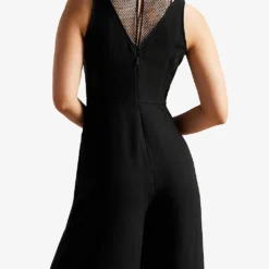 Ted Baker Janvier Crystal-embellished V-neck Woven Jumpsuit 11 Ted Baker Janvier Crystal-embellished V-neck Woven Jumpsuit -Default Template 2 R04070400 BLACK ALT04