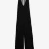 Ted Baker Janvier Crystal-embellished V-neck Woven Jumpsuit -Default Template 2 R04070400 BLACK M