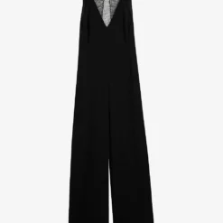 Ted Baker Janvier Crystal-embellished V-neck Woven Jumpsuit