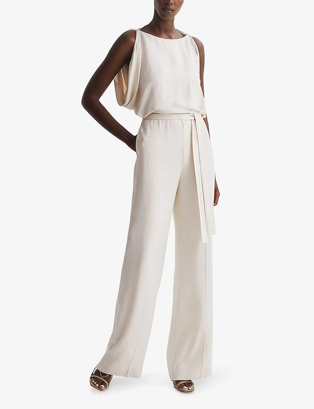 Reiss Koa Drape-armhole Woven Bridal Jumpsuit 4 Reiss Koa Drape-armhole Woven Bridal Jumpsuit - Image 2