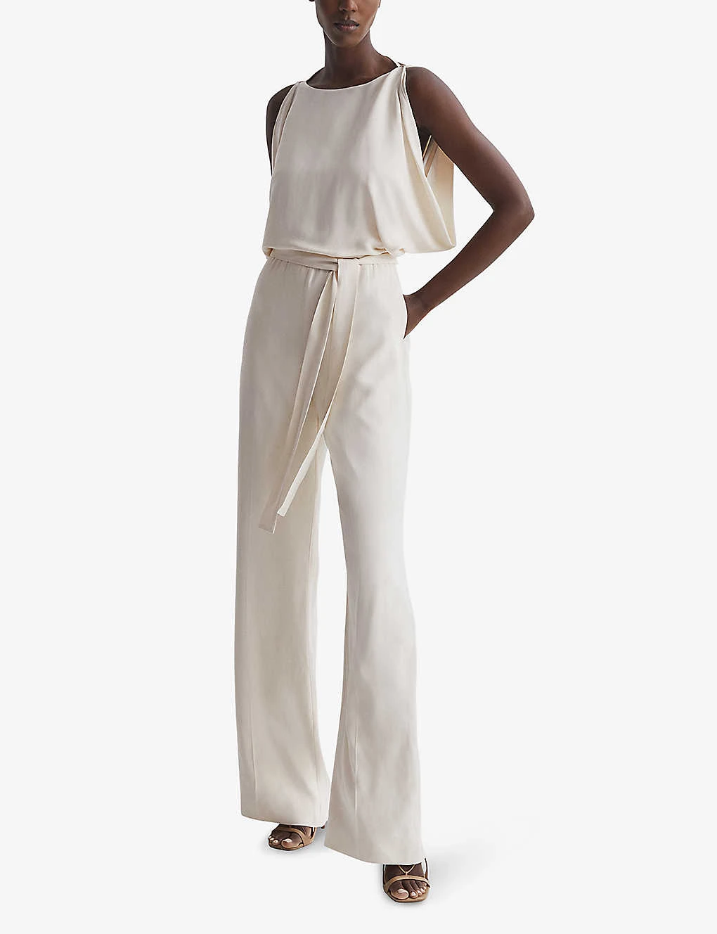 Reiss Koa Drape-armhole Woven Bridal Jumpsuit 5 Reiss Koa Drape-armhole Woven Bridal Jumpsuit - Image 3