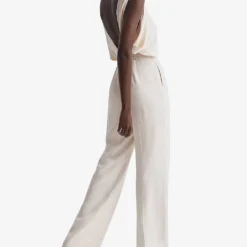 Reiss Koa Drape-armhole Woven Bridal Jumpsuit 10 Reiss Koa Drape-armhole Woven Bridal Jumpsuit -Default Template 2 R04070737 IVORY ALT03