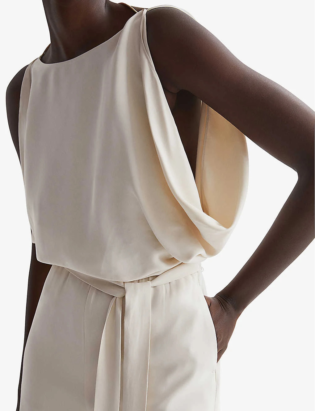 Reiss Koa Drape-armhole Woven Bridal Jumpsuit 7 Reiss Koa Drape-armhole Woven Bridal Jumpsuit - Image 5