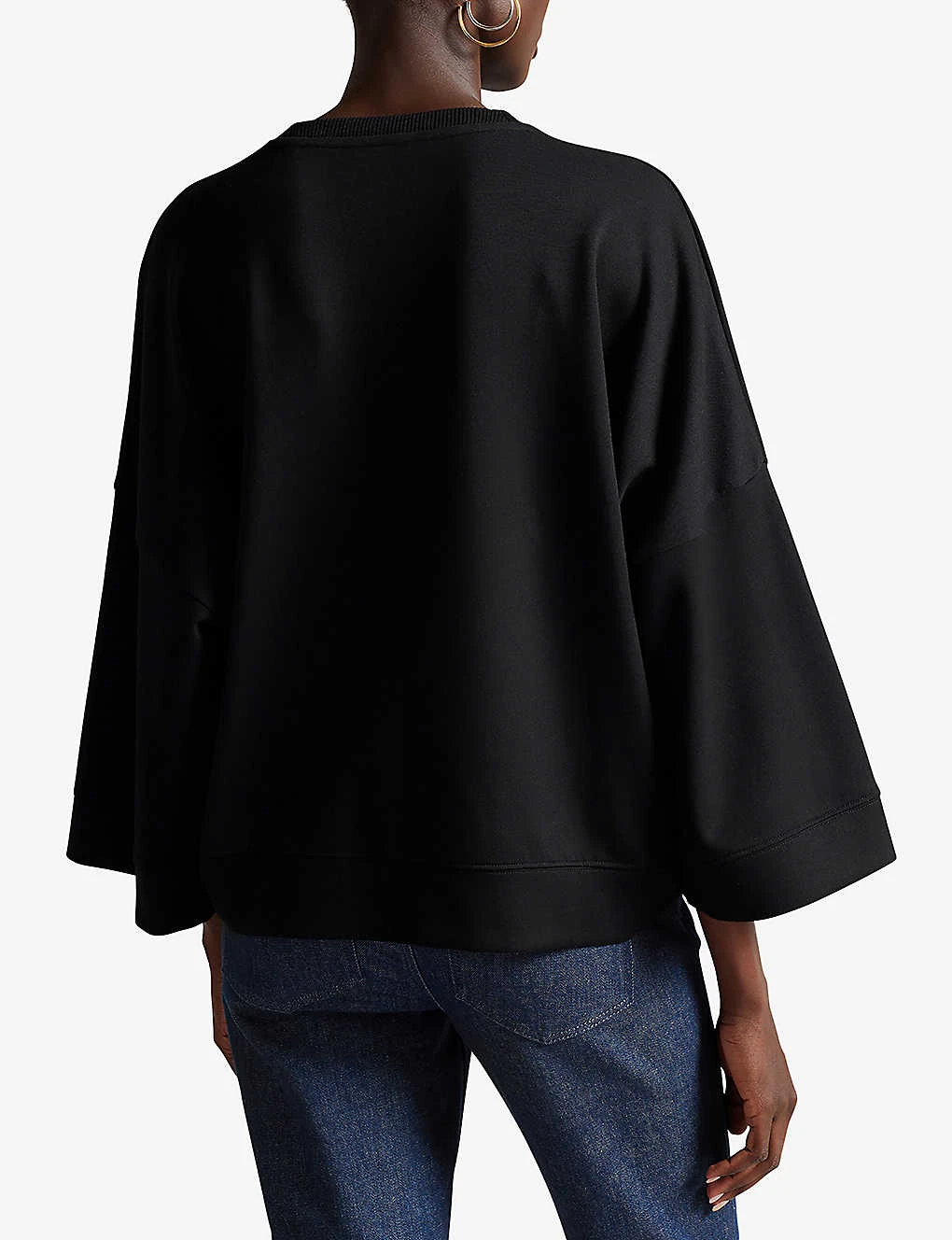 Ted Baker Sassi Metallic Slogan-appliqué Stretch-jersey Sweatshirt 6 Ted Baker Sassi Metallic Slogan-appliqué Stretch-jersey Sweatshirt - Image 4