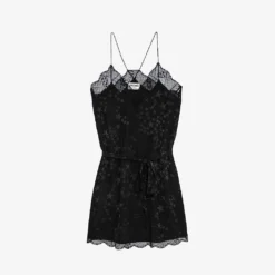 Zadig & Voltaire Risty Star-embellished Woven Slip Dress