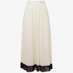 Reiss Osti Colour-block Pleated Woven Midi Skirt