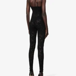ALAIA Sweetheart-neck Semi-sheer Knitted Jumpsuit -Default Template 2 R04076367 NOIRALAIA ALT03