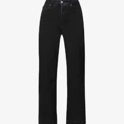 Paige Flaunt Spotlight Wide-leg High-rise Stretch-denim Jeans