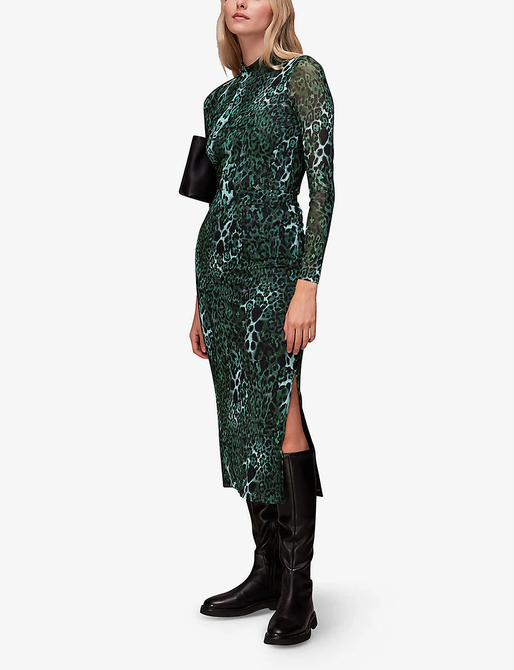 Whistles Night Cat Animal-print Stretch-mesh Midi Skirt 4 Whistles Night Cat Animal-print Stretch-mesh Midi Skirt - Image 2