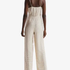 Reiss Scarlet Metallic-embroidery Woven Jumpsuit -Default Template 2 R04082333 IVORY ALT03