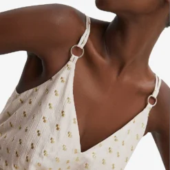 Reiss Scarlet Metallic-embroidery Woven Jumpsuit -Default Template 2 R04082333 IVORY ALT04