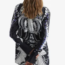 Reiss Rose Abstract-print Woven Shirt -Default Template 2 R04082354 NAVYWHITE ALT03