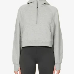 Lululemon Scuba Brand-embroidered Cotton-blend Hoody -Default Template 2 R04082430 HEATHEREDCOREMEDGREY ALT02