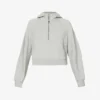 Lululemon Scuba Brand-embroidered Cotton-blend Hoody -Default Template 2 R04082430 HEATHEREDCOREMEDGREY M