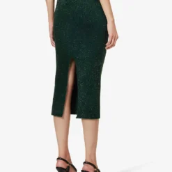 Moonlight Metallic-weave Stretch-woven Midi Skirt 10 Moonlight Metallic-weave Stretch-woven Midi Skirt -Default Template 2 R04085295 EDEN ALT03