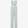 Reiss Irina Embellished-strap Belted-waist Woven Jumpsuit 1 Reiss Irina Embellished-strap Belted-waist Woven Jumpsuit -Default Template 2 R04087035 GREEN M