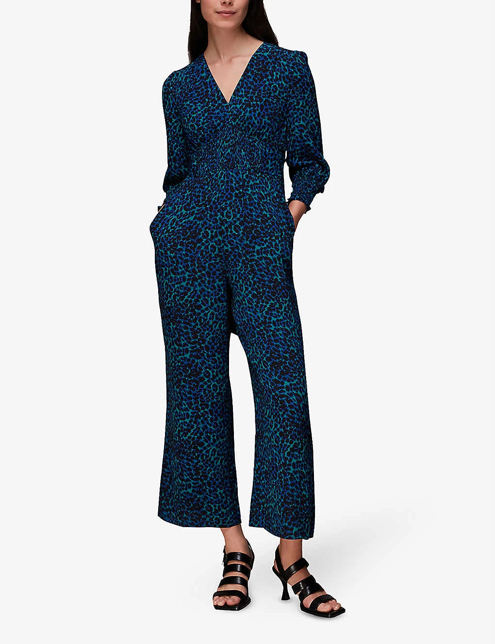 Whistles Leopard-print Tied-back Woven Jumpsuit 4 Whistles Leopard-print Tied-back Woven Jumpsuit - Image 2