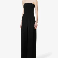 Acne Studios Strapless Wide-leg Stretch-crepe Jumpsuit -Default Template 2 R04089974 BLACK ALT02