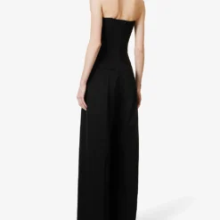 Acne Studios Strapless Wide-leg Stretch-crepe Jumpsuit -Default Template 2 R04089974 BLACK ALT03
