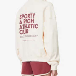 Athletic Club Half-zip Cotton-jersey Sweatshirt -Default Template 2 R04090232 CREAMMERLOT ALT03