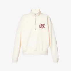 Athletic Club Half-zip Cotton-jersey Sweatshirt