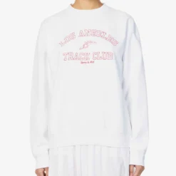 Track Club Logo-print Cotton-blend Sweatshirt -Default Template 2 R04090233 WHITERED ALT02