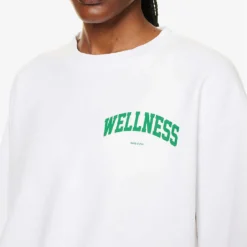 Wellness Slogan-print Cotton-jersey Cropped Jumper 11 Wellness Slogan-print Cotton-jersey Cropped Jumper -Default Template 2 R04090239 WHITEGRASS ALT04