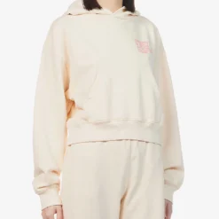 Exercise Often Logo-print Cotton Hoody -Default Template 2 R04090243 CREAMFLAMINGO ALT02