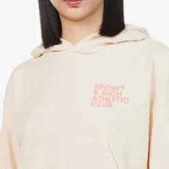 Exercise Often Logo-print Cotton Hoody -Default Template 2 R04090243 CREAMFLAMINGO ALT04