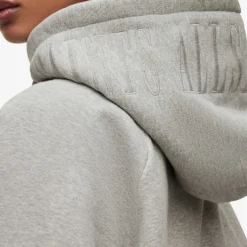 AllSaints Talon Logo-embroidered Organic Cotton-blend Hoody -Default Template 2 R04091324 GREYMARL ALT04