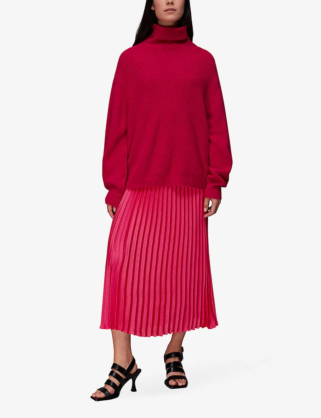 Whistles Katie Pleated Stretch-woven Midi Skirt 3 Whistles Katie Pleated Stretch-woven Midi Skirt - Image 2