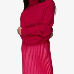 Whistles Katie Pleated Stretch-woven Midi Skirt 8 Whistles Katie Pleated Stretch-woven Midi Skirt -Default Template 2 R04092073 PINK ALT02